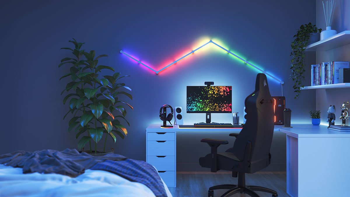 Nanoleaf Color Changing Panels Are Perfect For a Gaming Room