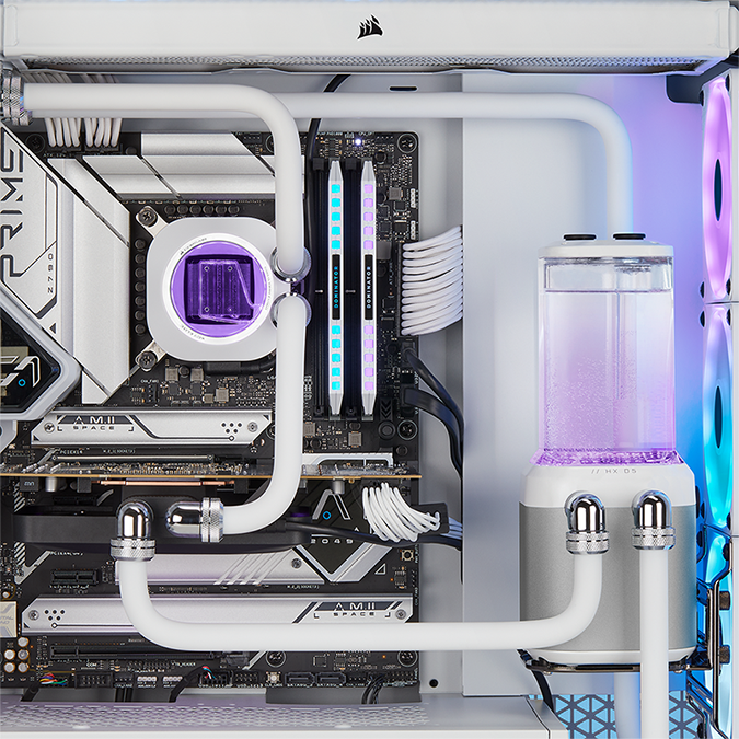 Hydro X water cooled computer in white
