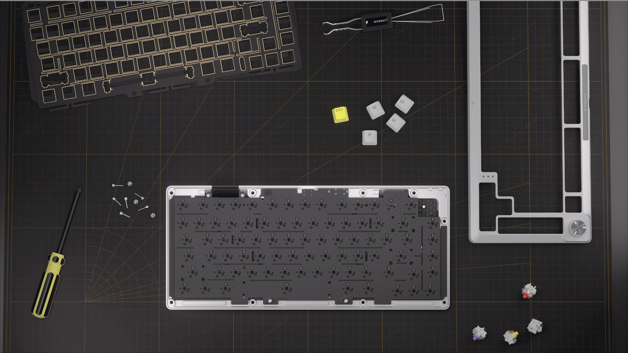 CORSAIR presenta il kit tastiera Barebone MAKR 75 e il CORSAIR Web Hub