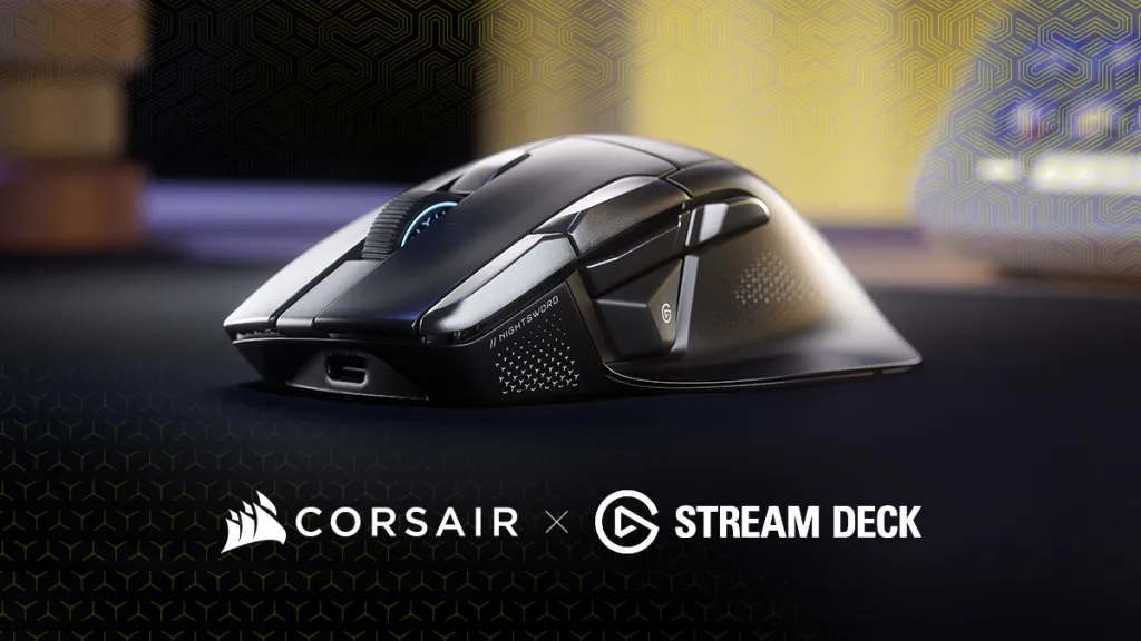 CORSAIR Expands Stream Deck Ecosystem with NIGHTSWORD v2 WIRELESS SD, the First Gaming Mouse with a Dedicated Stream Deck Launch Button